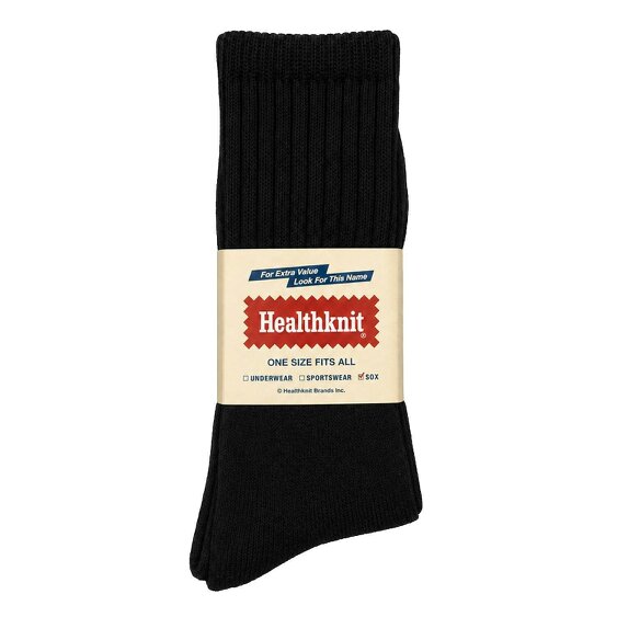 Healthknit Socks 3 Pack - Black - One Size