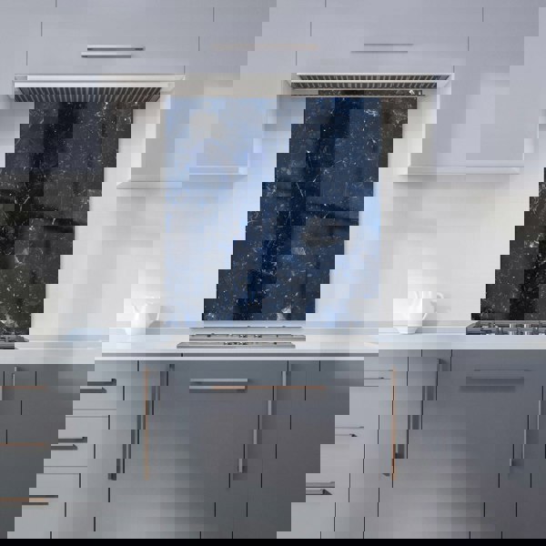 Warren Reed - Designer Ocean Blue Quartz Effect Kitchen Splashback