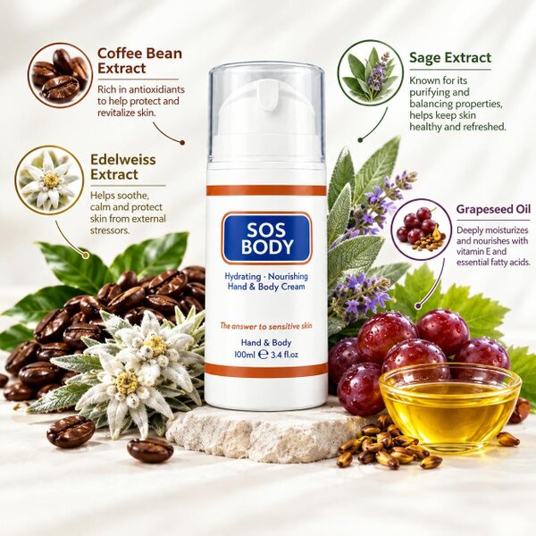 SOS Serum Skincare SOS Body - Hand & Body Cream 100ml