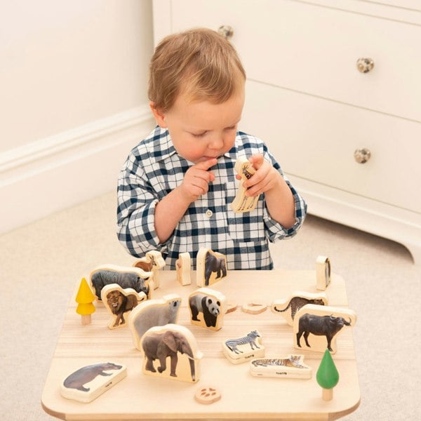 tickit Wooden Wild Animal Blocks