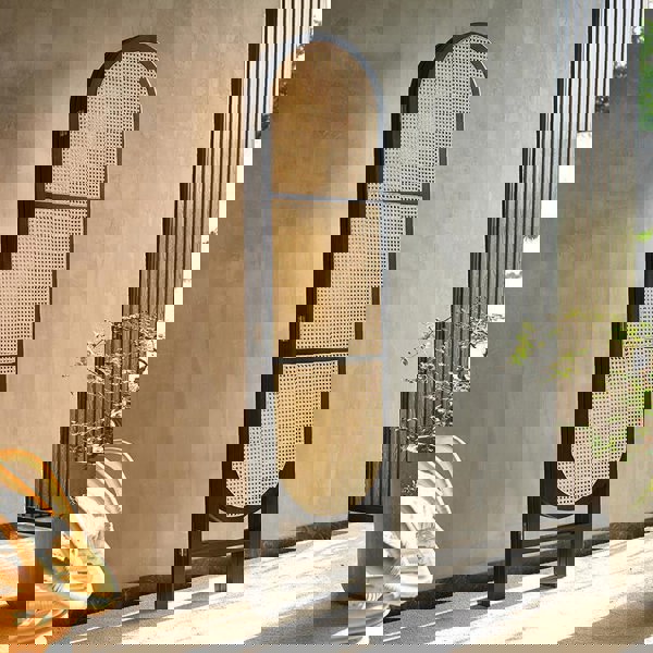 Cane Rattan Room Divider/ Screen, Oak-Weilai Concept-Weilai Concept