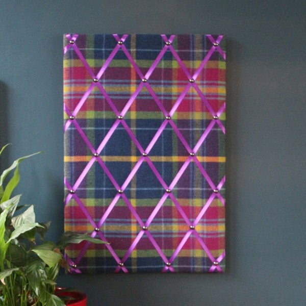 Notice Board - Shiba Tweed with Purple Ribbon