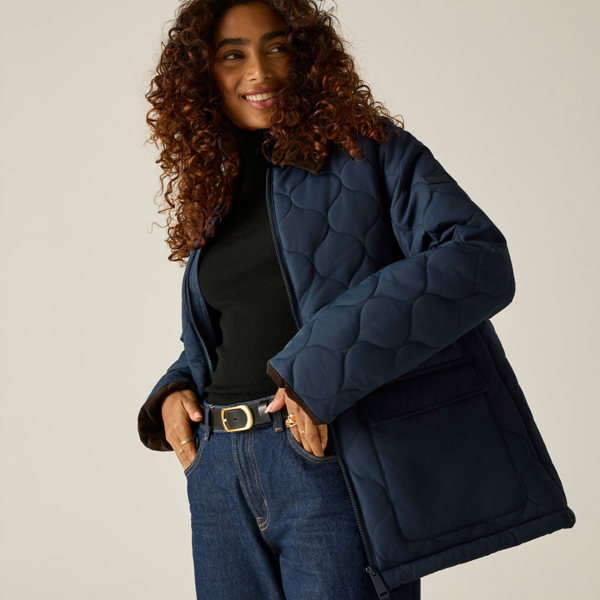 Regatta Womens Amira Quilted Padded Jacket - Navy