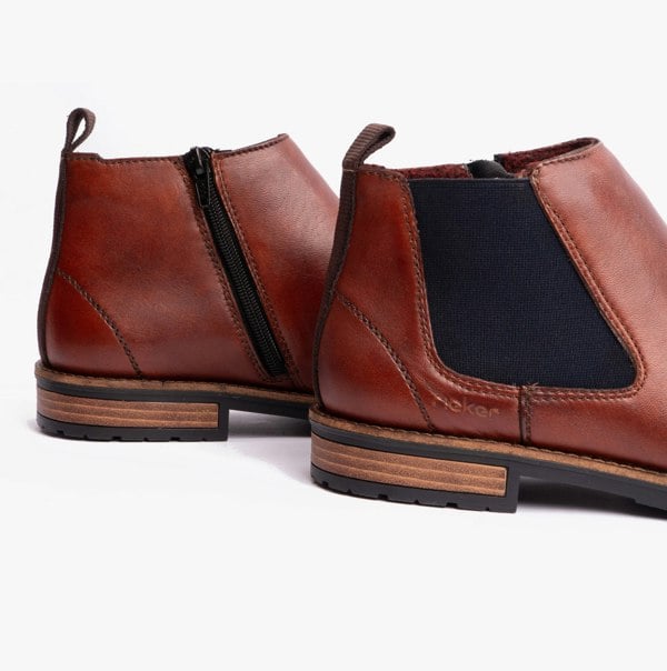 Rieker 14653-24 Mens Leather Boots - Brown
