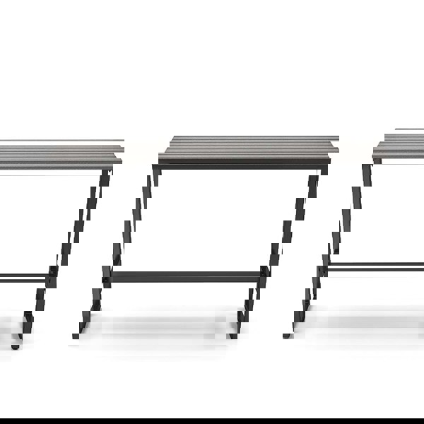 Garden Grey Dining High Table with Metal Legs Garden Dining Tables Living and Home