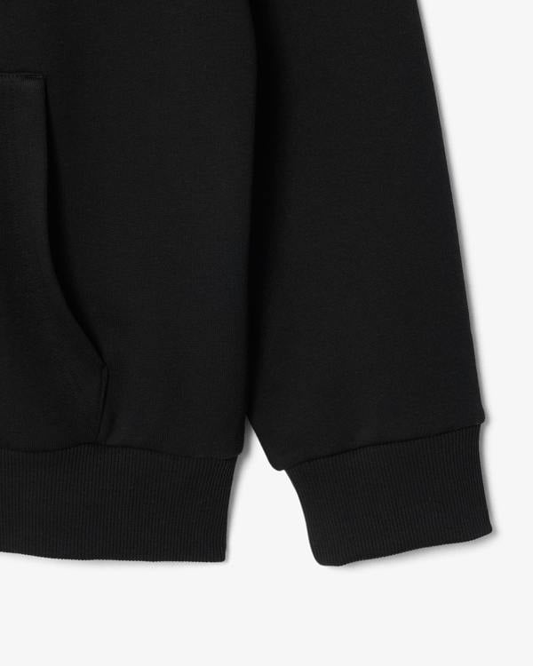 Lacoste Fleece Full - Zip Mens Classic Fit Hoodie - Black 031 | CHO | Designer Mens Hoodies