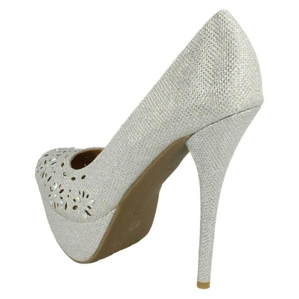 Anne Michelle Ladies Anne Michelle Glitter Stiletto Heels