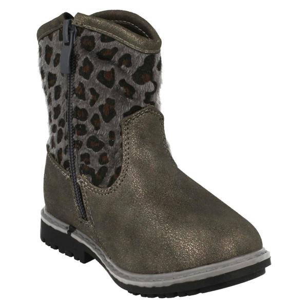 Spot On Infant Girls Spot On Zipped Cowboy Style Printed Boots