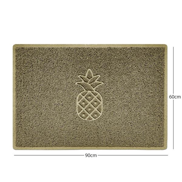 Nicoman Embossed Pineapple Grey Spaghetti Door Mat