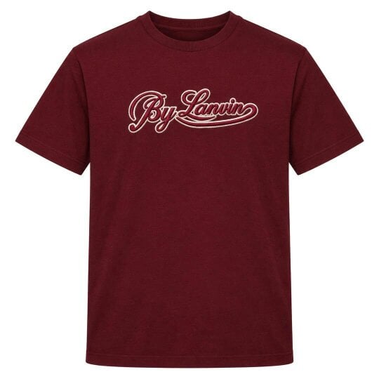By Lanvin Script Logo Burgundy T-Shirt