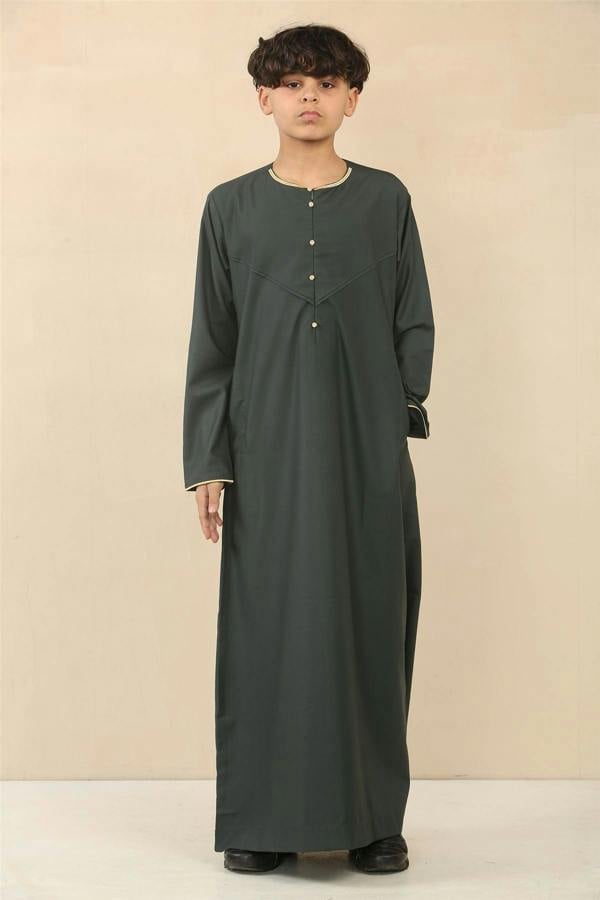Infinity Leather Kid's Boys Omani Eid Thobe  Saudi Emirati Jubba Robe