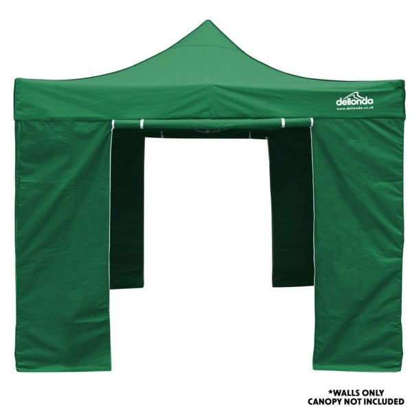 Side Walls Door & Windows for 3x3m Pop-Up Gazebo - GREEN - Garden Party Tent - LoopsDirect