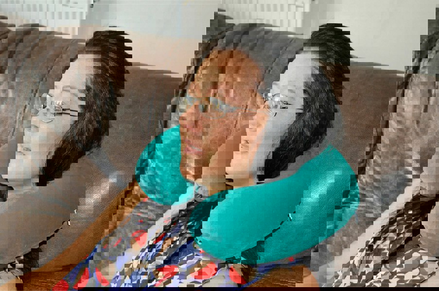 Aidapt Memory Foam Neck Cushion Teal Green