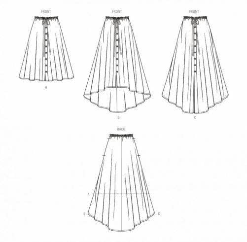 Simplicity Sewing Pattern 9786, Skirts for Women, D5 (4-6-8-10-12) - Easy