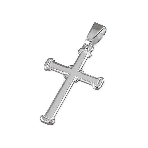 Sarah Layton Medium Sterling Silver Cross Pendant & Chain