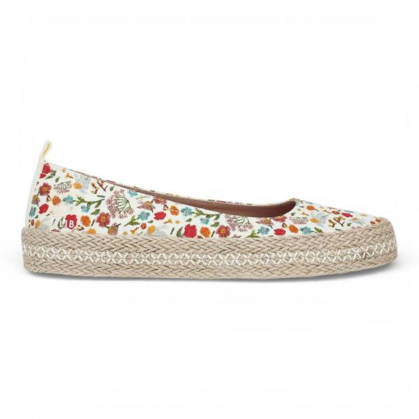 Blowfish Malibu Benita - Women's Floral White Ballet Flats Ballerina Shoes