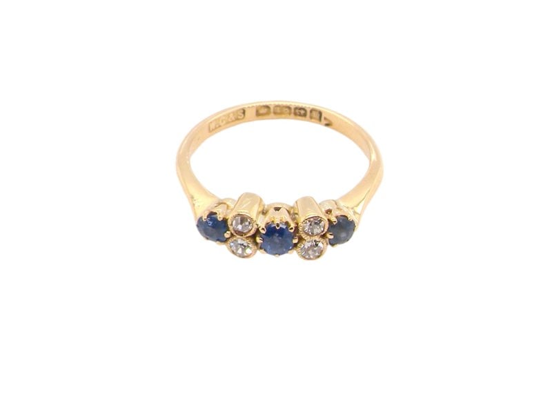 Vintage Tom A pretty antique Sapphire and Diamond ring