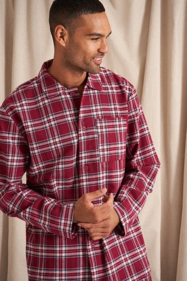 Mister You Plaid Pyjamas in BordeauxNightwear