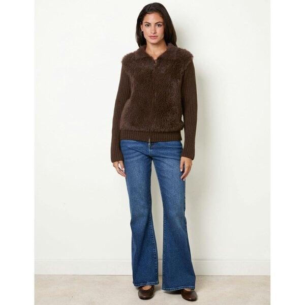 Blue Vanilla Fuzzy Knit Cardigan