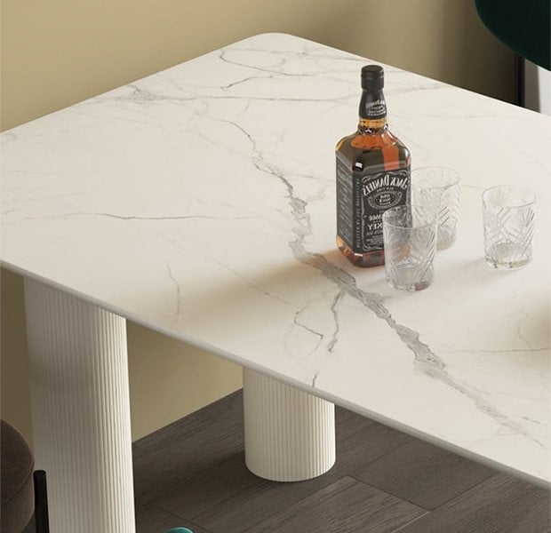 La Plainville Dining Table, White-Weilai Concept-Weilai Concept