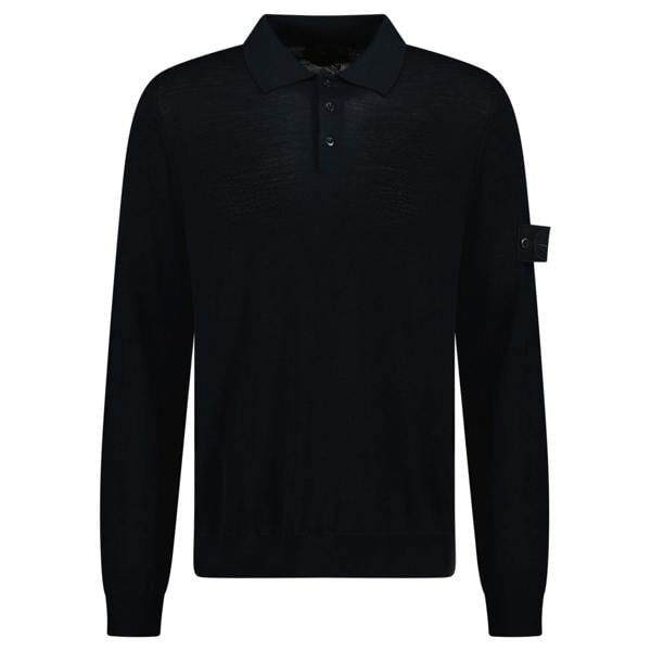 Stone Island Ghost Wool Polo Shirt Navy - chancefashionco