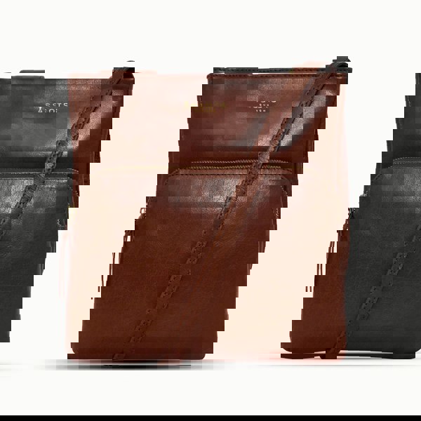 Assots London 'CANARY' Brown Vintage Leather Crossbody bag