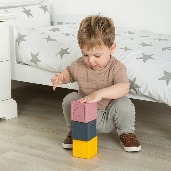 Bigjigs Toys Silicone Sensory Cubes - Ideal For Sensory Development