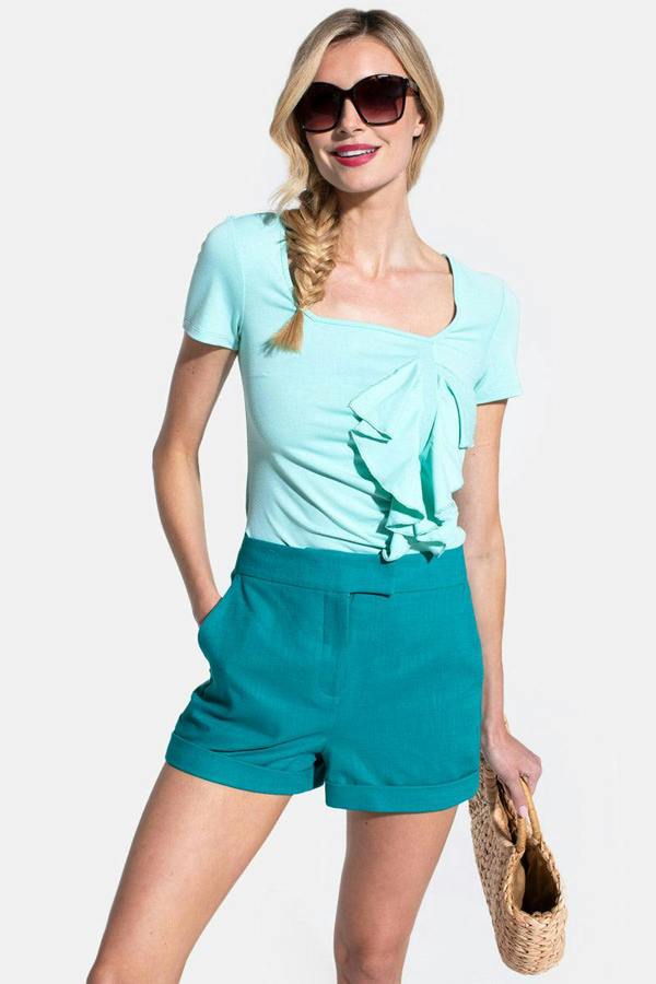 HotSquash Linen Tailored Shorts with Pocket