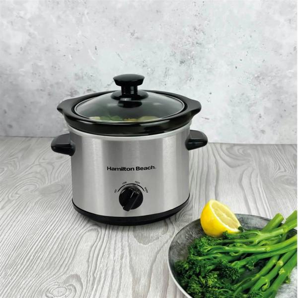 Hamilton Beach The Mighty Mini 1.8L Slow Cooker - Silver