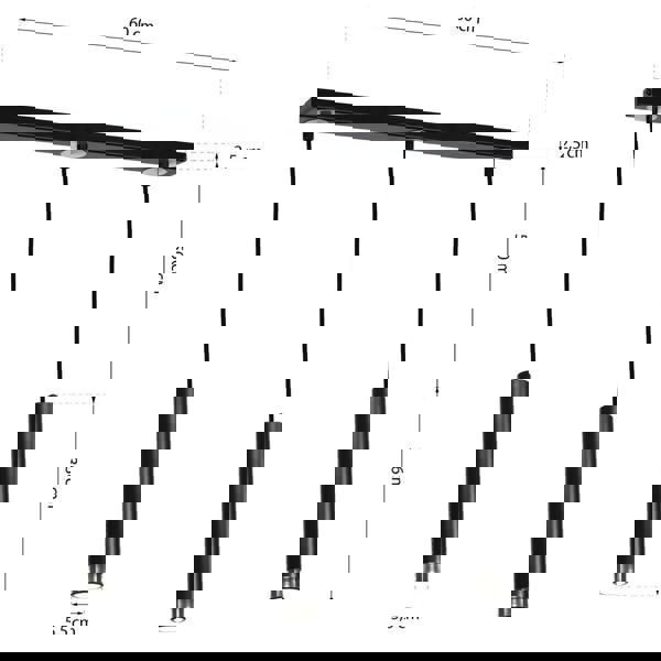 Milagro Dani Pendant Lamp Hand Made Black And Chrome