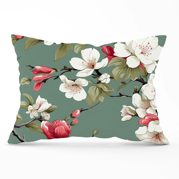 Warren Reed Pink And White Blossom Cushions