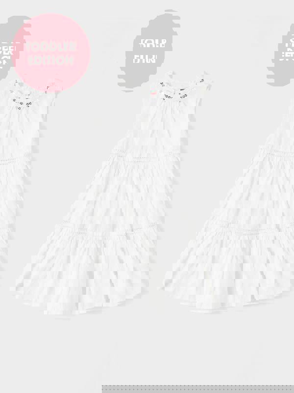 GWD Zadie Diamante Trim White Dress