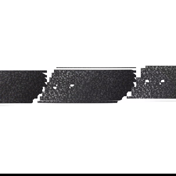 Barneys Originals Men's Black Textured Leather Belt with Silver Buckle