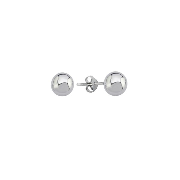 Spero London 9ct Solid Gold Ball Sphere Stud Earring