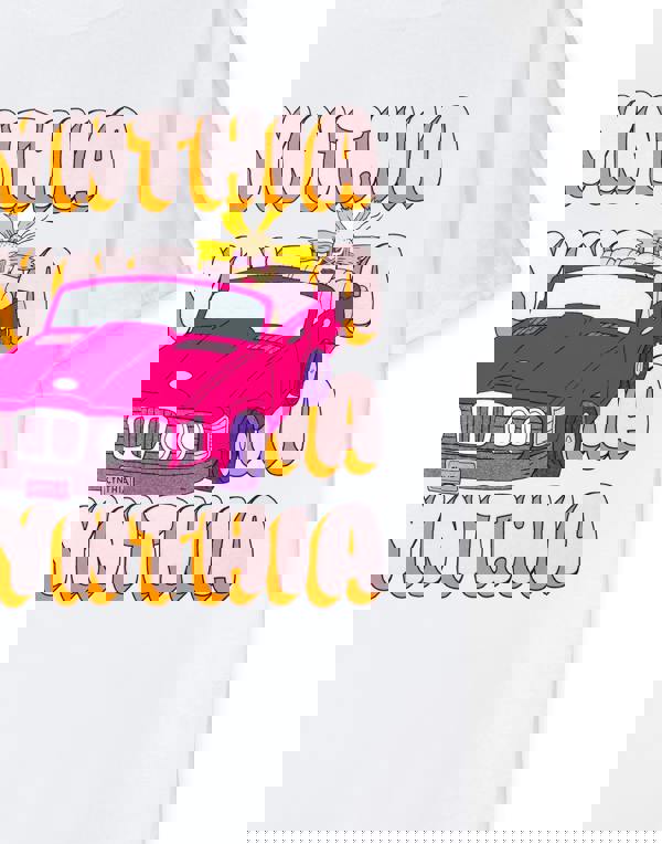 Rugrats Womens White Cynthia Car Short Sleeved T-Shirt