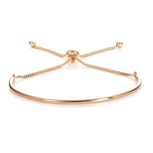 Adjustable Dainty Rose Gold Bangle Bracelet for Women - namana.london