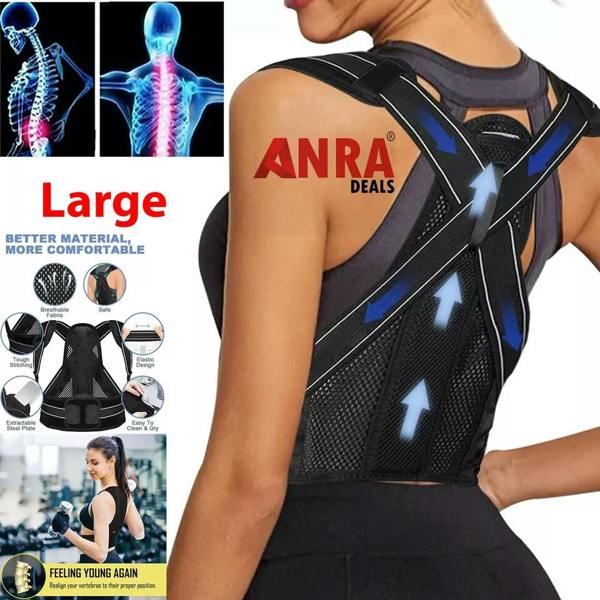 ATEK Large Neoprene Upper Back Shoulder Support Brace Black