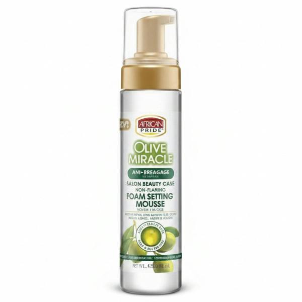 African Pride Olive Miracle foam for curl definition