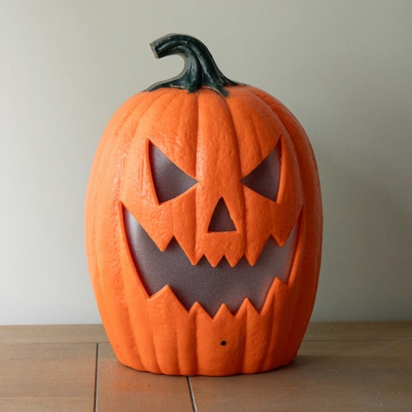 Samuel Alexander 22cm Battery Operated Light up Laughing Jack O' Lantern Halloween Decoration with LEDs