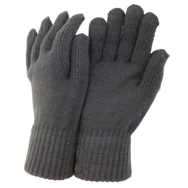 Universal Textiles CLEARANCE - Mens Thermal Knitted Winter Gloves - Grey