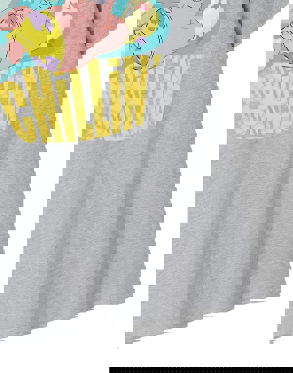 SpongeBob SquarePants Womens Grey Patrick Chillin Short Sleeved T-Shirt