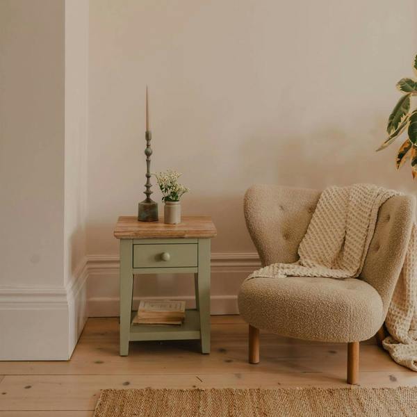 Statement Furniture Florence 1 Drawer Lamp Side Table, Assembled Sofa Table