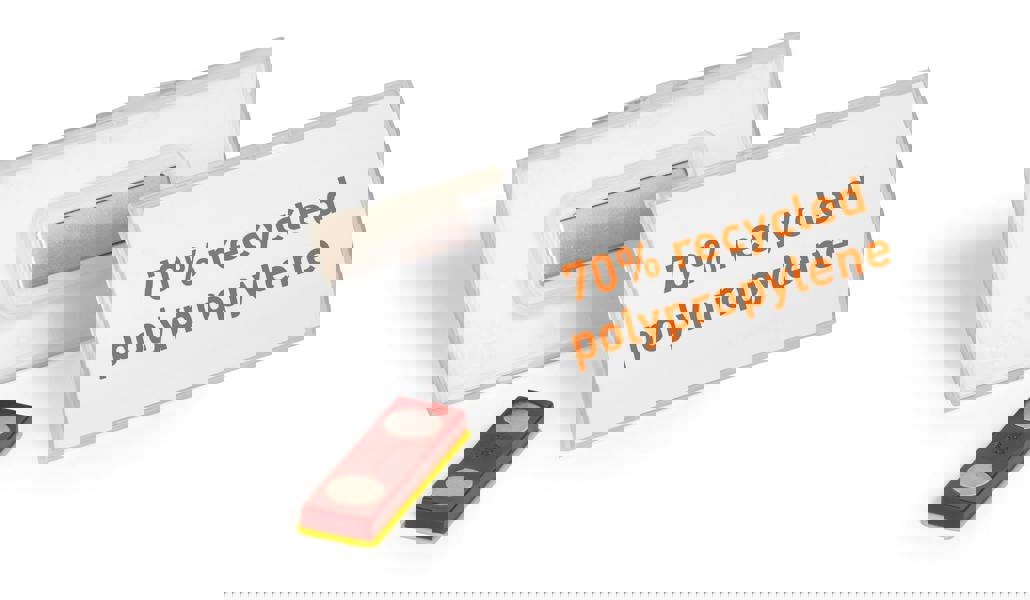 Durable CLICK FOLD Recycled Magnet Name Tag Badge Holders | 10 Pack | 40 x 75mm