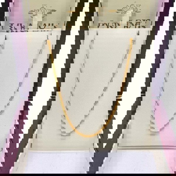 Raina 22ct Yellow Gold Foxtail Dragon Chain Necklace 18 Inches 1.5mm Width