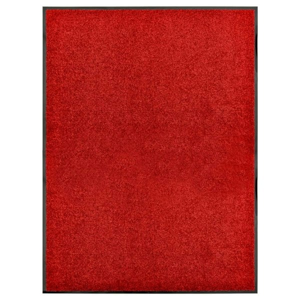 Berkfield Doormat Washable Red 90x120 cm