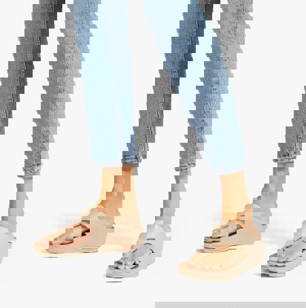 FitFlop SHUV TOE-POST Womens Sandals Stone Beige