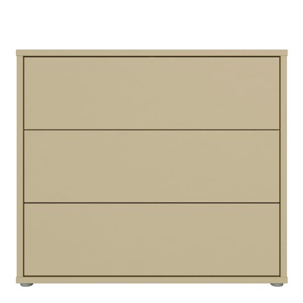 Furniture To Go Alice Springs 3 Drawer Chest with Push-to-Open Drawers in Butter Yellow