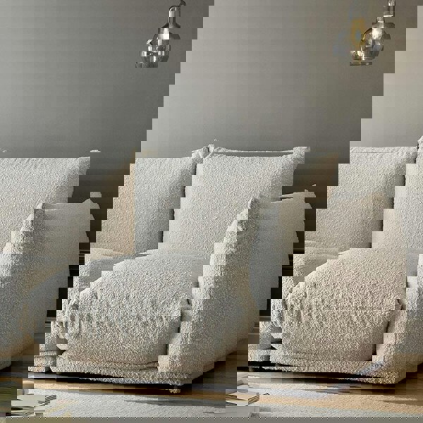 Isabella Two Seater, Three Seater Sofa, Boucle Or Velvet, White-Weilai Concept-Weilai Concept