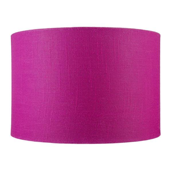 Designer Raspberry rose Textured Linen Fabric Circular Lamp Shade Image 4