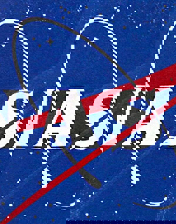 NASA Mens Grey Distressed Logo Short Sleeved T-Shirt